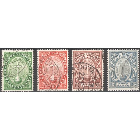 Vaticano 1933 Anno Santo serie n° 15/18 Cat. € 80 (U)