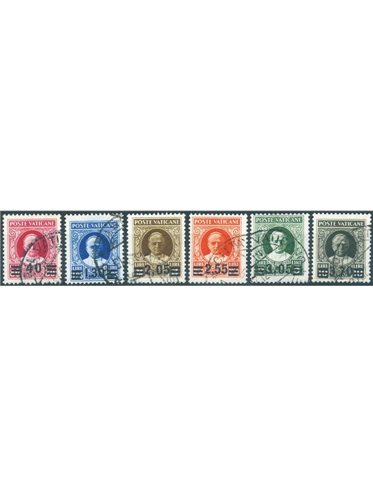 Vatican 1934 Provisional series no. 35/40 certified by CiBaFil Cat. €2,000 (U)