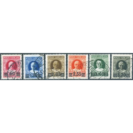 Vaticano 1934 Provvisoria serie n° 35/40 Cert. Biondi Cat. € 2.000 (U)