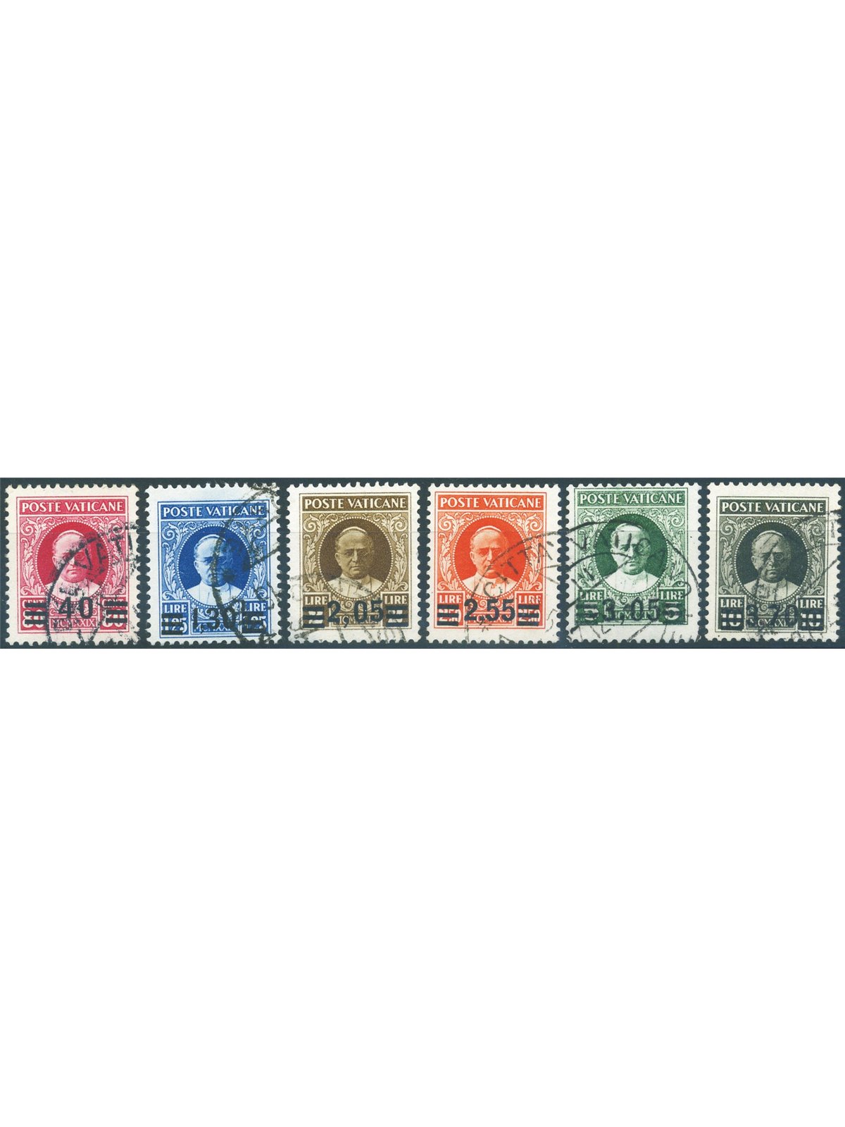 Vatican 1934 Provisional series no. 35/40 certified by CiBaFil Cat. €2,000 (U)