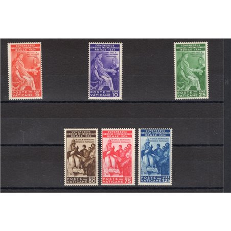 Vaticano 1935 Congresso Giuridico serie n° 41/46 Cert. Biondi Cat. € 1.200 (**)