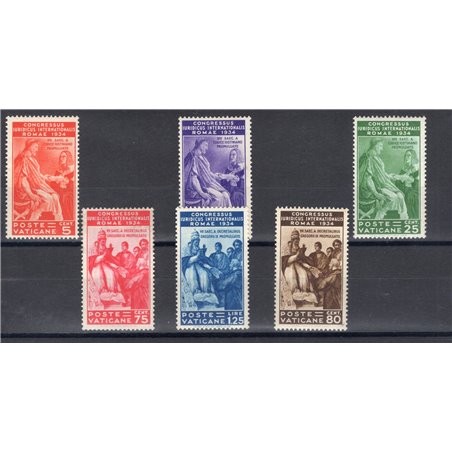 Vaticano 1935 Congresso Giuridico serie n° 41/46 Cat. € 400 (*)