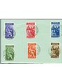 Vaticano 1935 Congresso Giuridico su ampio frammento di busta serie n° 41/46 Cat. € 275