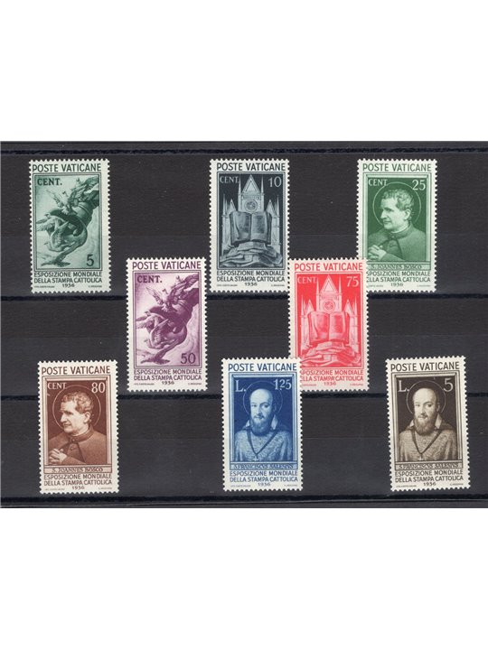 Vatican 1936 Catholic Press series no. 47/54 CiBaFil certified Cat. €450 (**)