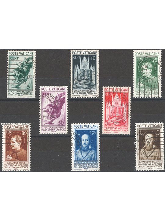 Vatican 1936 Catholic Press series no. 47/54 Cat. €185 (U)