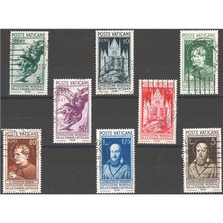 Vaticano 1936 Stampa Cattolica serie n° 47/54 Cat. € 185 (U)