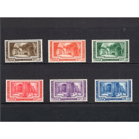 Vaticano 1938 Archeologia Cristiana serie n° 55/60 Cert. CiBaFil Cat. € 225 (**)