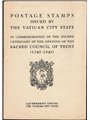 Vaticano 1945 Libretto ufficiale delle Poste Vaticane in lingua inglese per il Concilio di Trento con francobolli applicati prim