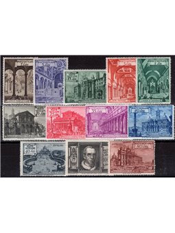 Vaticano 1949 Basiliche serie n° 122/31 + Ex 11/12 Cat. € 170 (**)