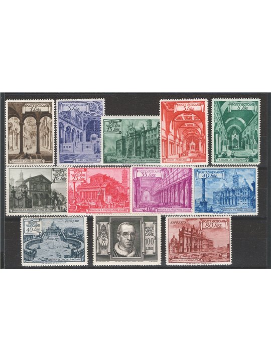 Vatican 1949 Basilicas series no. 122/31 + Ex 11/12 Cat. €85 (*)