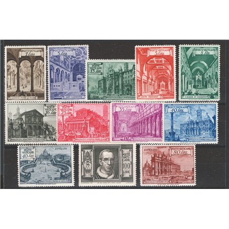 Vatican 1949 Basilicas series no. 122/31 + Ex 11/12 Cat. €85 (*)