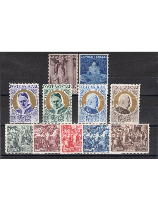 Vatican 1951 Complete Year series no. 143/53 Cat. €172 (**)
