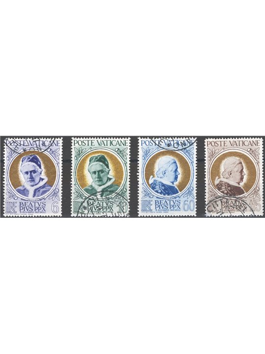 Vaticano 1951 Papa oro serie n° 145/48 Cat. € 40 (U)