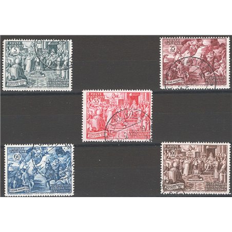 Vaticano 1951 Calcedonia serie n° 149/53 Cat. € 80 (U)