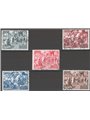 Vaticano 1951 Calcedonia serie n° 149/53 Cat. € 80 (U)