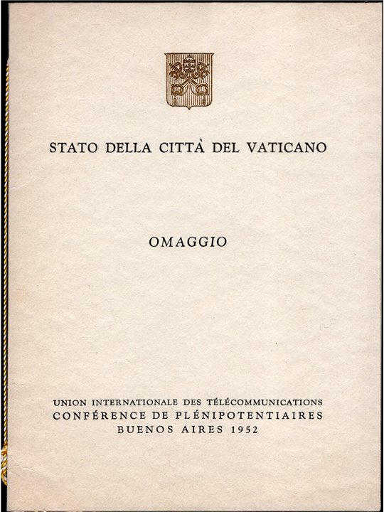 Vatican 1952 Official Folder of the Buenos Aires Conference – Delegates’ Gift