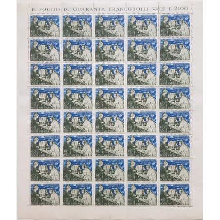 Vaticano 1953 S. Bernardo la serie in fogli n° 171/72 Cat. € 440+ (**)