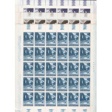 Vatican 1958 Lourdes series No. 233/38 in sheets (**)