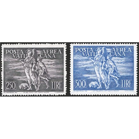 Vatican 1948 P.A. Tobias series no. 16/17 sheet margin certified by CiBaFil Cat. €700 (**)