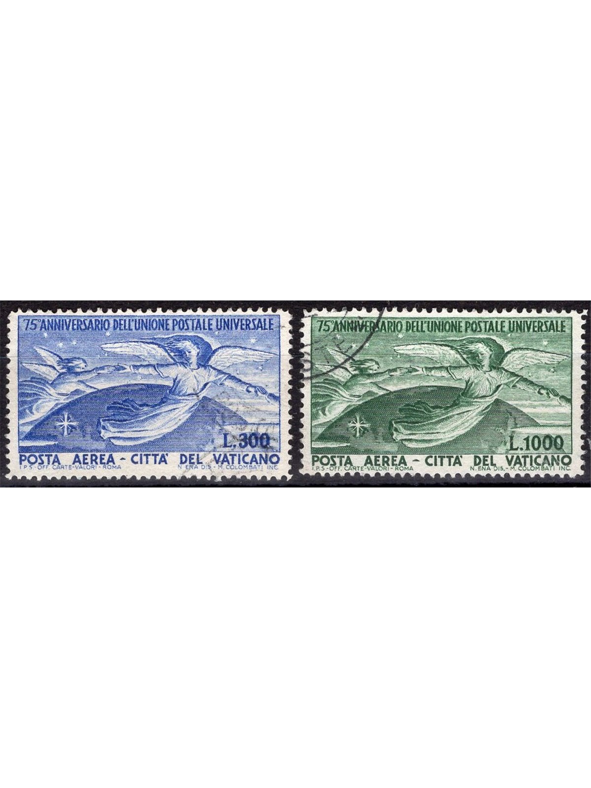 Vatican 1949 P.A. U.P.U. series no. 18/19 Cat. € 150 (U)