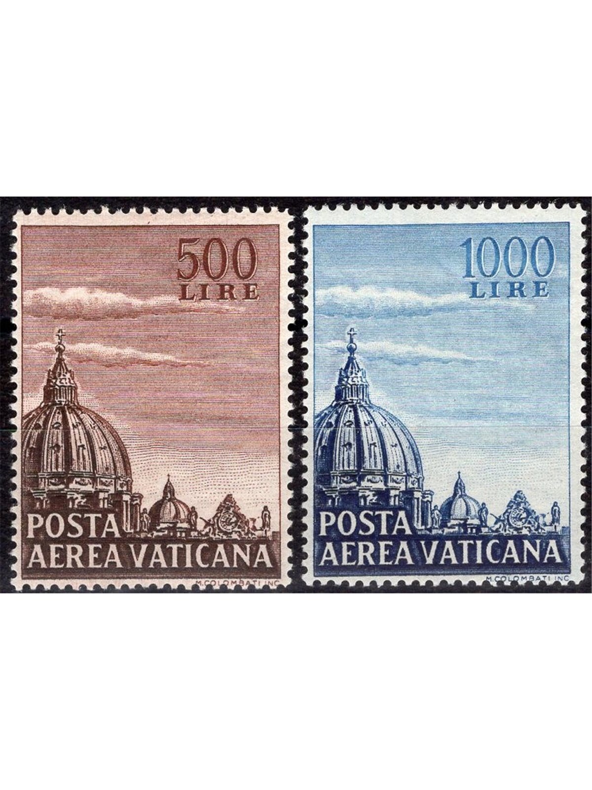 Vaticano 1953 P.A. Cupoloni I serie n° 22/23 Cat. € 130 (**)