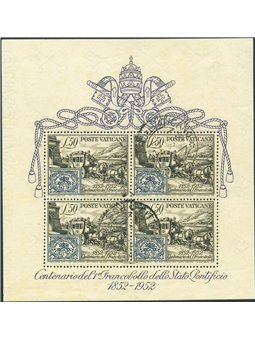 Vaticano 1951 BF Centenario del Francobollo n° 1 Cert. Biondi Cat. € 275 (U)