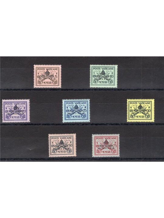 Vaticano 1939 Sede Vacante serie n° 61/67 Cat. € 150 (**)