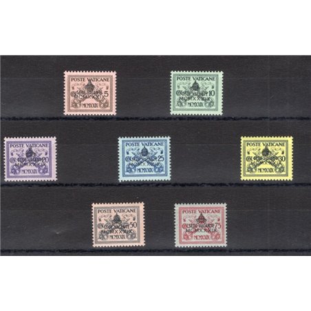 Vaticano 1939 Sede Vacante serie n° 61/67 Cat. € 150 (**)