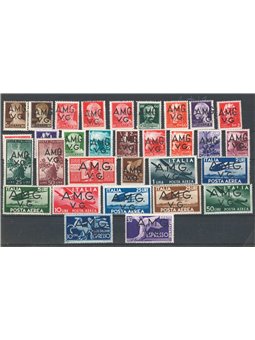 1945/47 Venezia Giulia emissione completa n° 1/21 + P.A. 1/8 + Ex 1/2 Cat. € 288 (**)