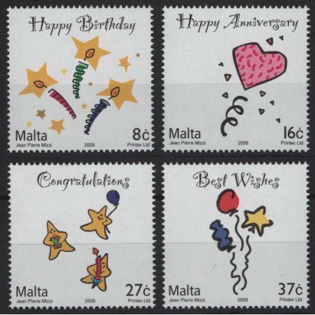 MALTA 2006 Francobolli Augurali 4v MNH**