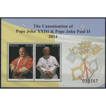 MALTA 2014 Canonisation of the Popes s/s MNH**