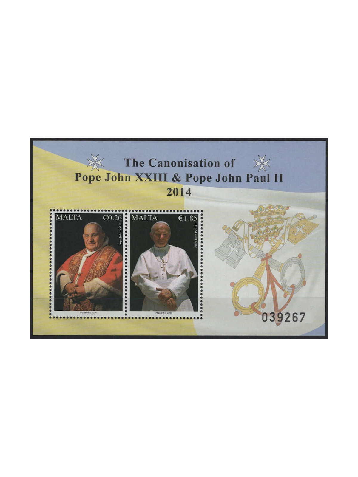 MALTA 2014 Canonisation of the Popes s/s MNH**
