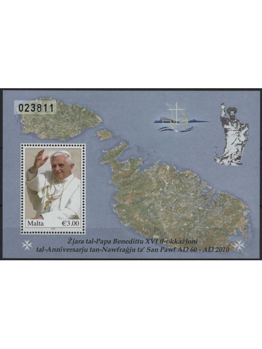 MALTA 2010 The Pope’s visit s/s MNH**