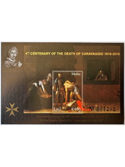 MALTA 2010 Caravaggio BF MNH**