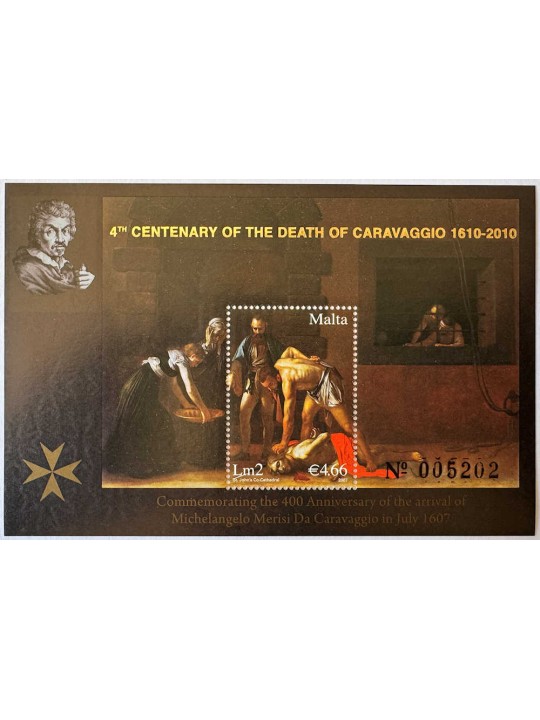 MALTA 2010 Caravaggio BF MNH**