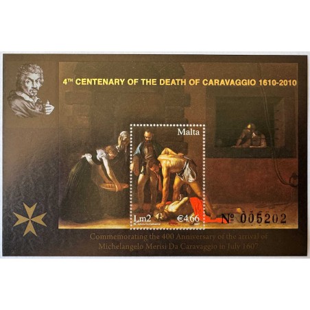 MALTA 2010 Caravaggio BF MNH**