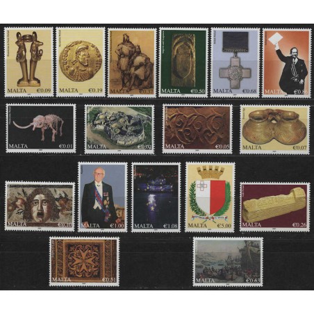 MALTA 2009 Serie ordinaria 17v MNH** (sfusi)