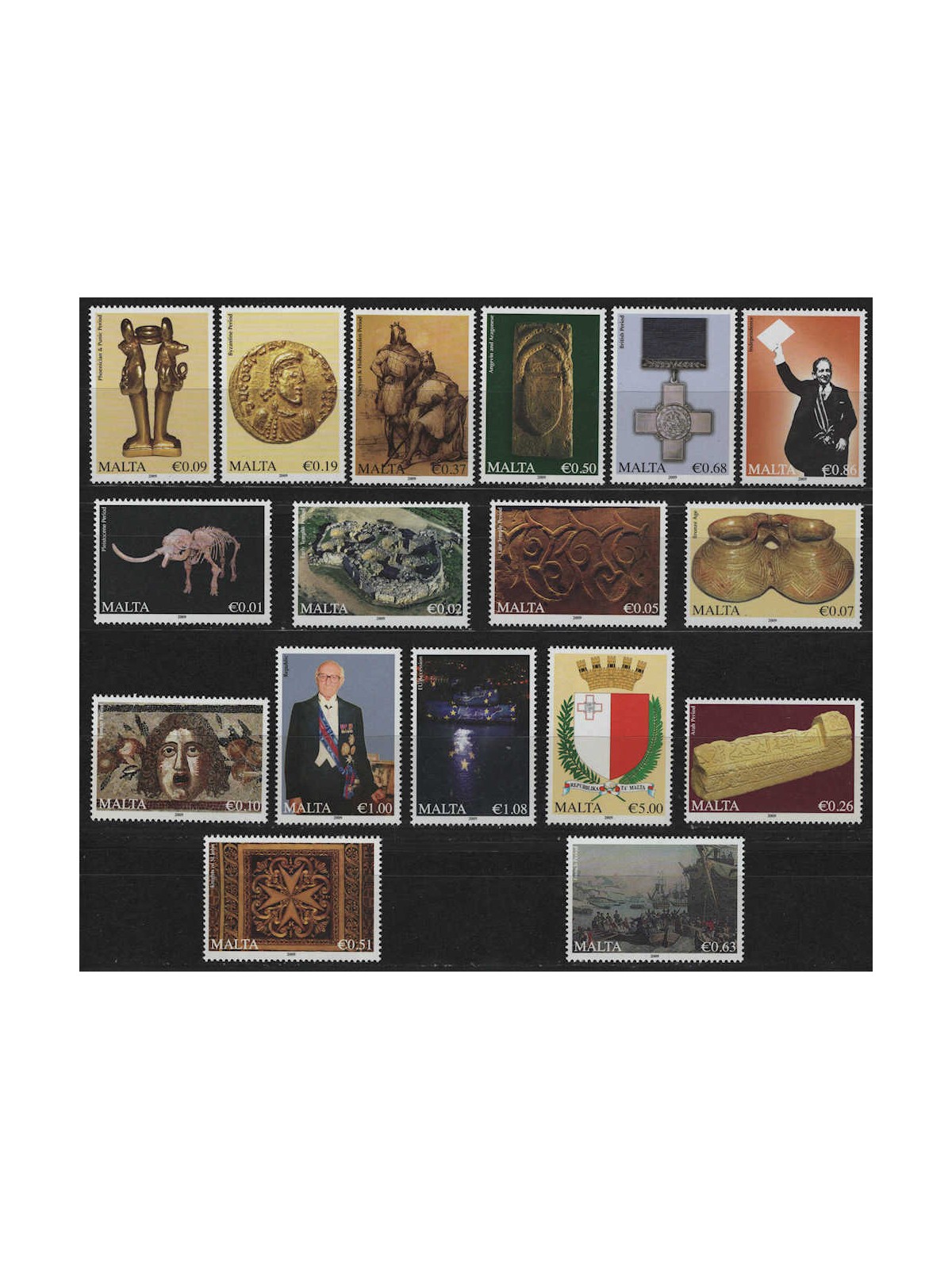 MALTA 2009 Ordinary set 17v MNH** (in bulk)