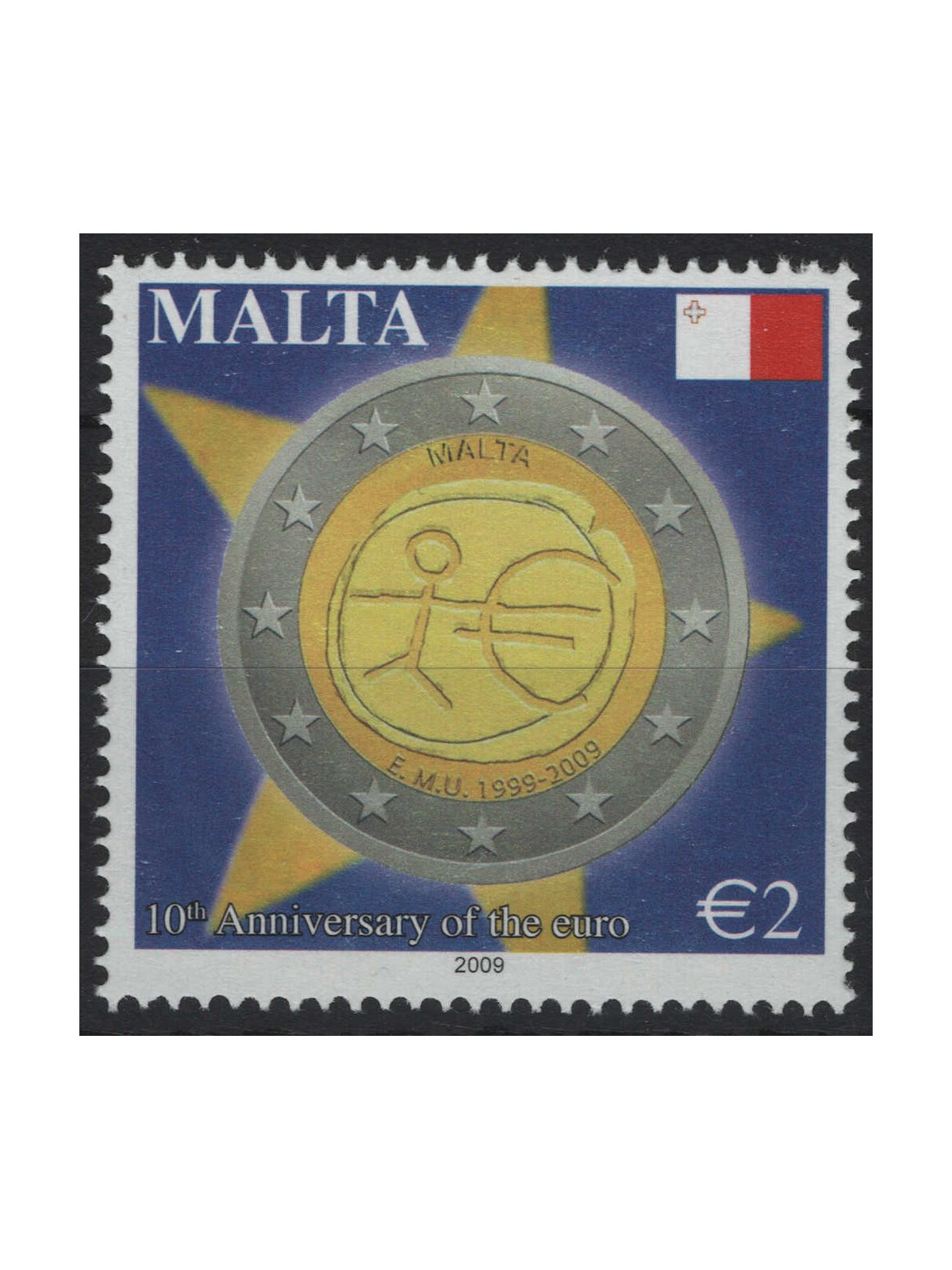 MALTA 2009 Anniversario dell'Euro MNH**