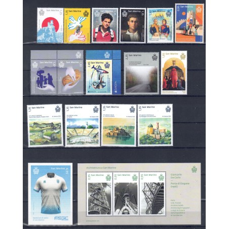SAN MARINO 2025 Annata Completa 15v + 7 BF MNH**