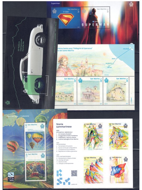 SAN MARINO 2025 Complete Year 15v + 7 s/s MNH**