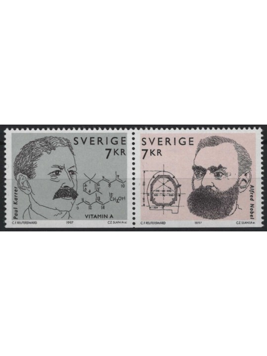 SWEDEN 1997 Nobel Prize 2v MNH**