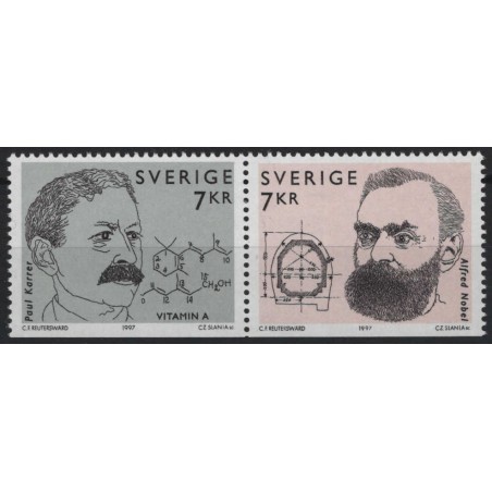 SWEDEN 1997 Nobel Prize 2v MNH**