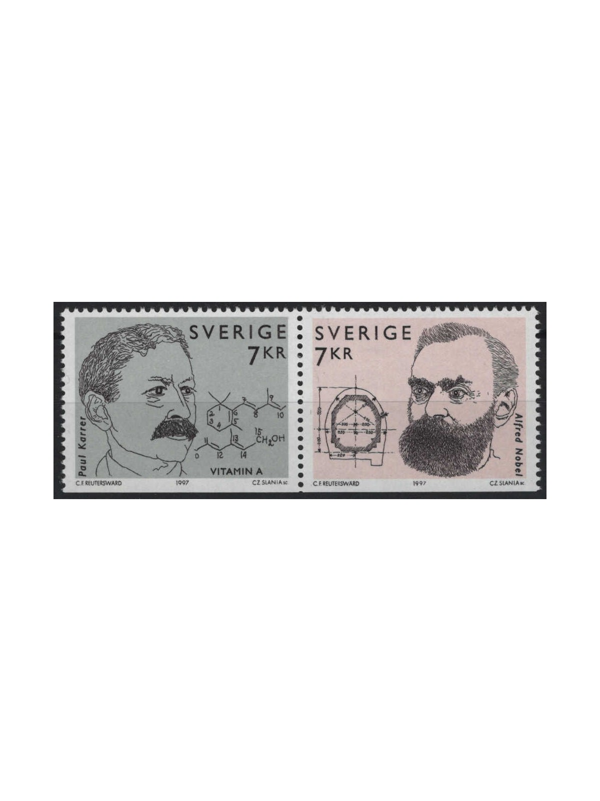 SWEDEN 1997 Nobel Prize 2v MNH**
