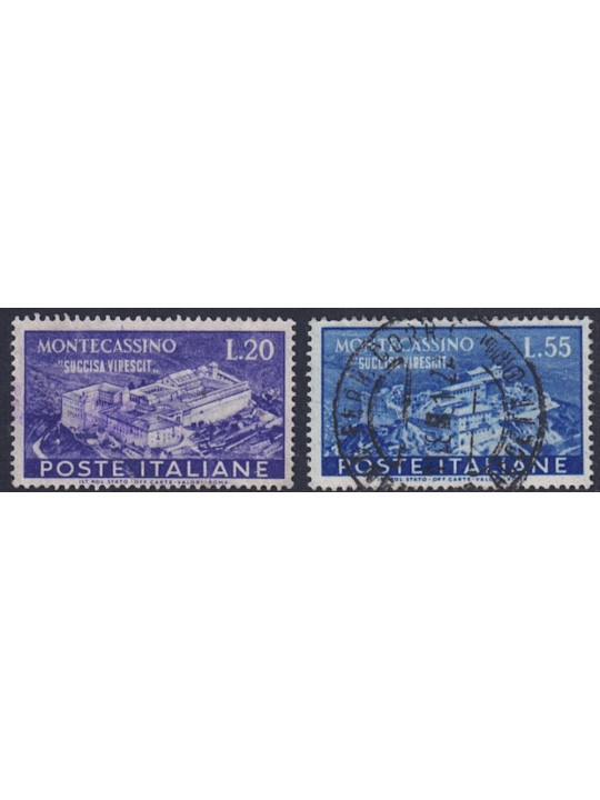 ITALIA 1951 Abbazia di Montecassino 2v us