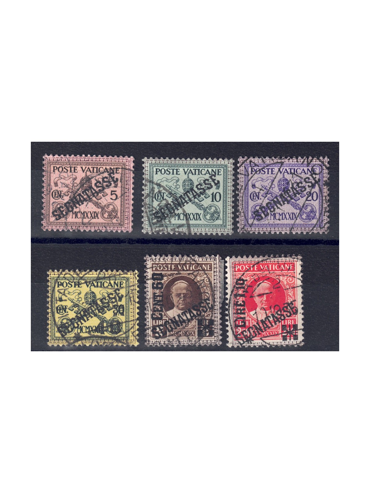 VATICAN 1931 Tax stamp 6v us
