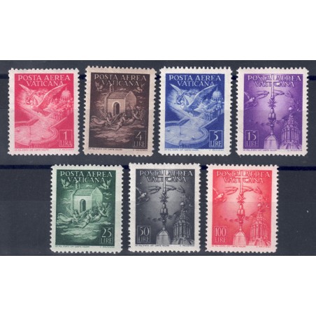VATICAN 1947 Various subjects (airmail) 7v MNH**