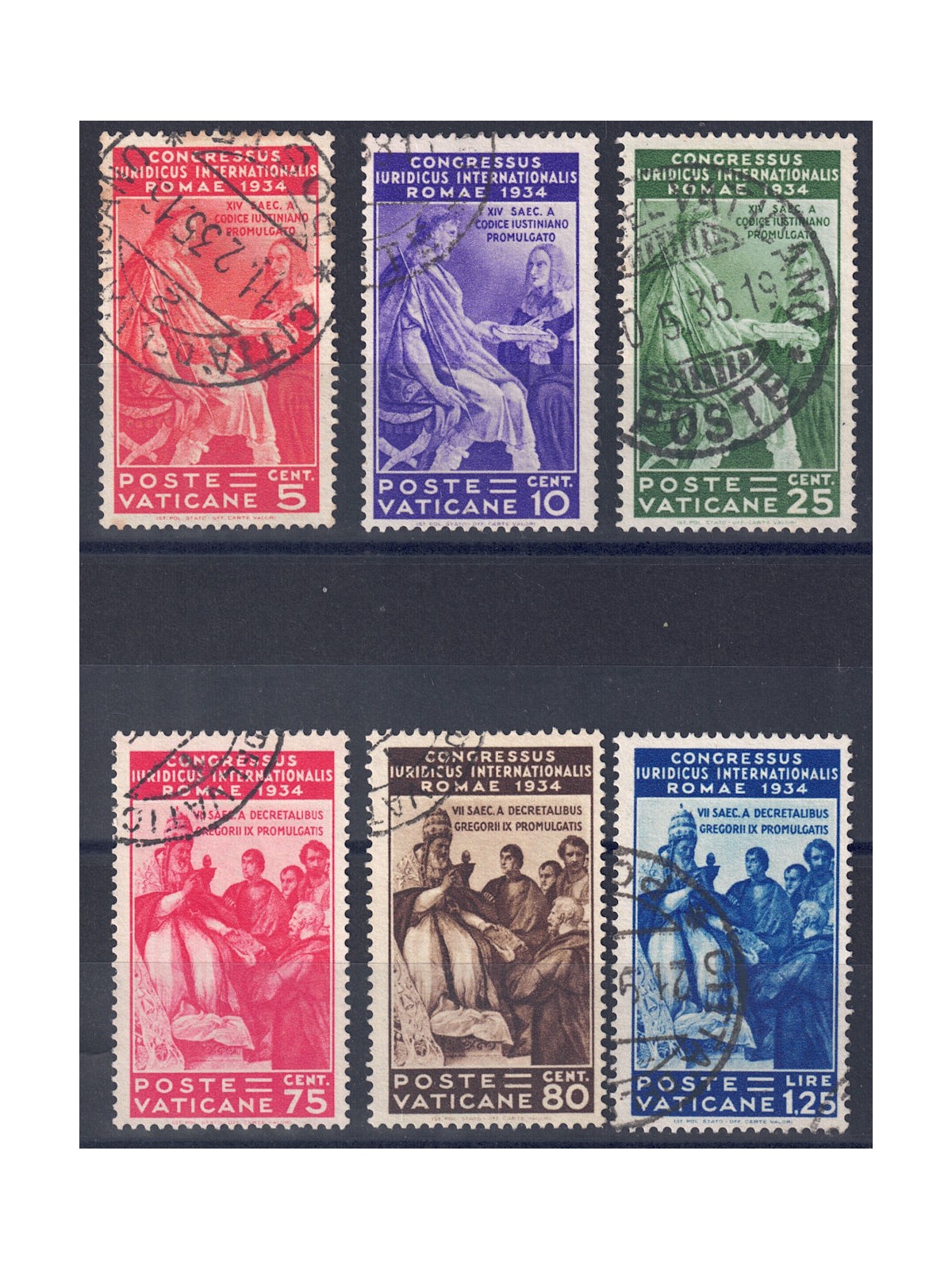 VATICAN 1935 International Juridical Congress 6v us