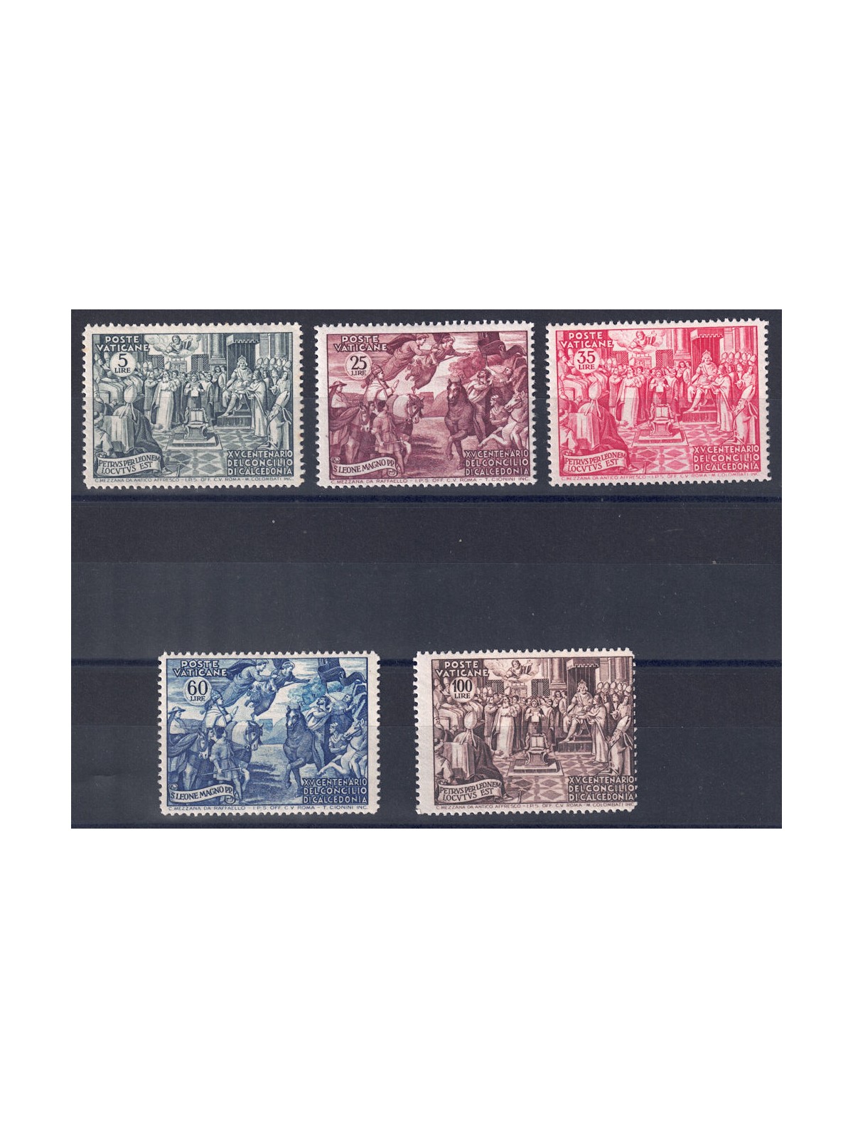 VATICAN 1951 Council of Chalcedon 5v MH*