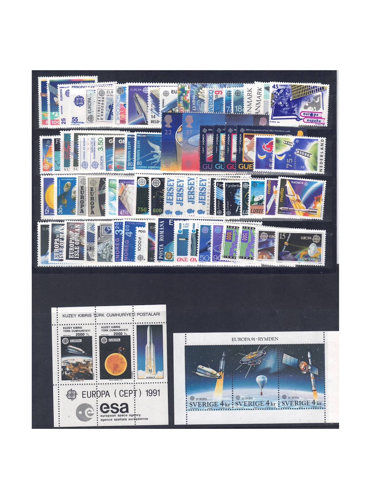 EUROPA CEPT 1991 Annata Completa 82v + 2 BF MNH**